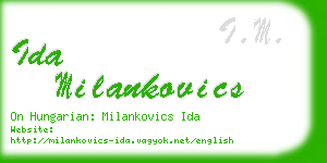 ida milankovics business card